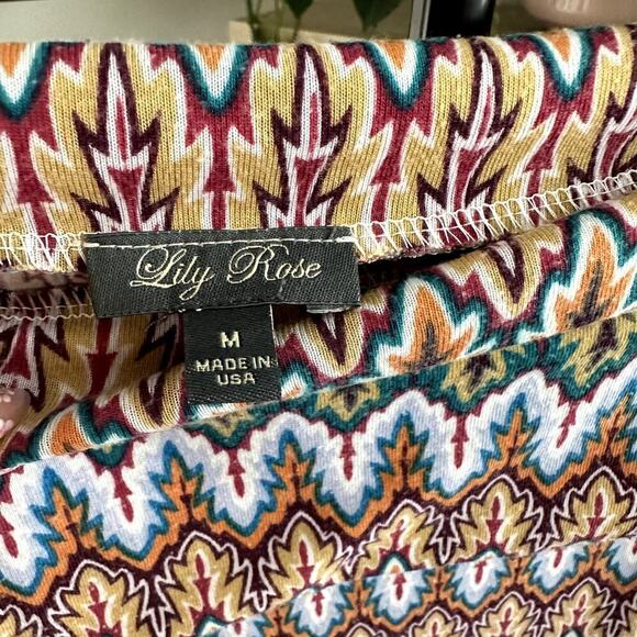 Lily Rose Boho Maxi Skirt Size M Foldover Waistband - Picture 3 of 5